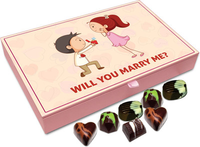 

Chocholik Valentines Day Gift Box - Will You Marry Me My Love Chocolate Box - 12pc Truffles(144 g)