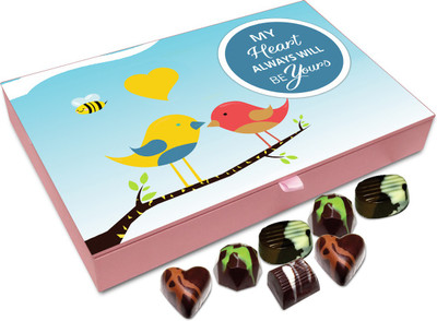 

Chocholik Valentines Day Gift Box - My Heart Will Always Be Yours Chocolate Box - 12pc Truffles(144 g)