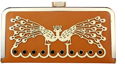 

UTKARS FASHION Casual Orange Clutch