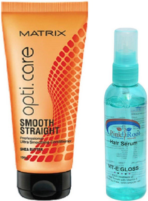 

Pink Root Hair Serum, Matrix Opti Care Smoth Straight Conditioner 196g(Set of 2)