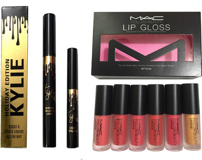 

LUV-LI IMPORTED COMBO 1 EYELINER 1 MASCARA, 6 MAC-LIPGLOSS(Set of 8)