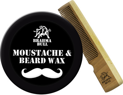 

Brahma Bull Moustache & Beard Wax & Comb(Set of 2)
