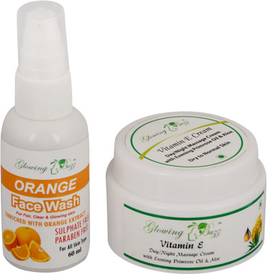 

Glowing Buzz Combo of Orange Face Wash and Vitamin-e Cream(Set of 1)