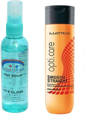 

Pink Root Hair Serum, Matrix Opti Care Smoth Straight Shampoo 200ml(Set of 2)