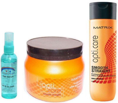 

Pink Root Hair Serum, Matrix Opti Care Smoth Straight Masque, Shampoo Small 200ml(Set of 3)