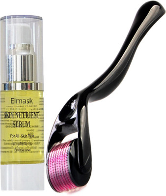 

Elmask 1.5mm Size Microneedles Dermaroller Skin Nutrient Vitamin C Serum for Acne Scars(Set of 2)