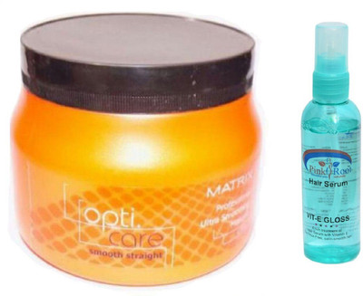 

Pink Root Hair Serum, Matrix Opti Care Smoth Straight Masque 490g(Set of 2)