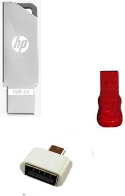 

HP X740W 16 GB USB 3.0 Pendrive With OTG Connector and Card reader Combo Set