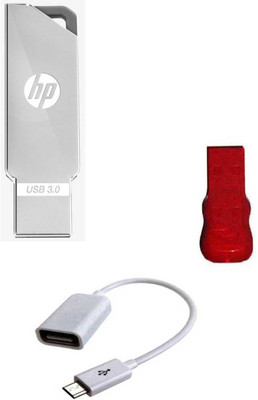 

HP X740W 16 GB USB 3.0 With OTG Cable and Card Reader Combo Set