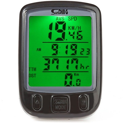 

FurMito 27 Function Bicycle Waterproof With LCD Green Backlight Wired Cyclocomputer