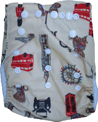 

Tiny Tots Microfiber Pocket Diaper with Insert - Vehicle Print - S