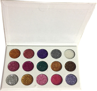 

LUV-LI IMPORTED GLAMOROUS LOOKS 15 SHADES GLITTERY EYESHADOW HIGHLIGHT PALETTE KIT 20 g(MULTICOLOR)