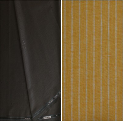 45% OFF on KUNDAN SULZ GWALIOR Cotton Blend Striped Shirt & Trouser Fabric(Unstitched)  on Flipkart