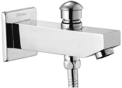 

Oleanna KX-25 Kubix Bath Spout With Tip-Ton And Wall Flange With Provision For Hand Shower Bath Tub Spout Chrome Diverter Faucet(Spout Installation Type)