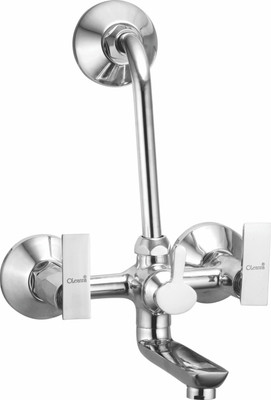 

Oleanna GF-20 Golf Telephonic Wall Mixer With 115Mm Long Bend Pipe With Provision For Over Head Shower (Disc Fitting | Quarter Turn | Form Flow) Mixer Faucet(Wall Mount Installation Type)