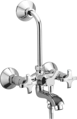 

Oleanna SA-21 Salsa Wall Mixer 3 in 1 with 115Mm Bend Pipe and Provision for Over Head and Hand Shower (Disc Fitting | Quarter Turn | Form Flow) Mixer Faucet(Wall Mount Installation Type)