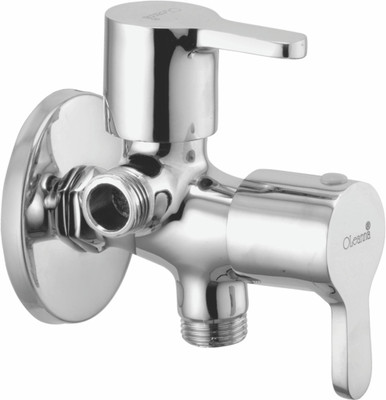 

Oleanna OE-15A Croma 2 In 1 Angle Valve With Wall Flange 2-Way Agular Stop Cock (Disc Fitting | Quarter Turn) Angle Cock Faucet(Wall Mount Installation Type)