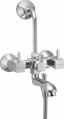 

Oleanna LN-20 Livon Wall Mixer 3 in 1 with 115Mm Bend Pipe and Provision for Over Head and Hand Shower (Disc Fitting | Quarter Turn | Form Flow) Mixer Faucet(Wall Mount Installation Type)