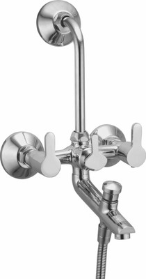 

Oleanna OE-20 Orange Wall Mixer 3 in 1 with 115Mm Bend Pipe and Provision for Over Head and Hand Shower (Disc Fitting | Quarter Turn | Form Flow) Mixer Faucet(Wall Mount Installation Type)