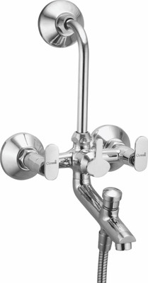 

Oleanna MO-20 Metro Wall Mixer 3 in 1 with 115Mm Bend Pipe and Provision for Over Head and Hand Shower (Disc Fitting | Quarter Turn | Form Flow) Mixer Faucet(Wall Mount Installation Type)