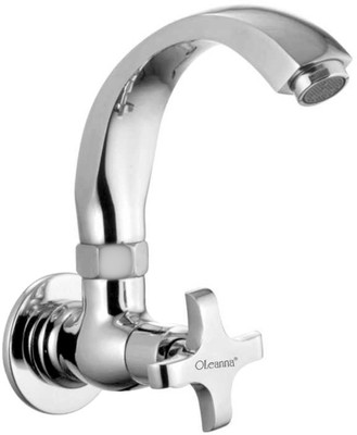 

Oleanna SA-13 Salsa Sink Tap With Wall Flange Sink Cock With Swivel Casted Spout Wall Mounted (Disc Fitting | Quarter Turn | Form Flow) Spout Faucet(Wall Mount Installation Type)