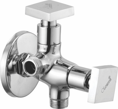 

Oleanna MY-15A Melody 2 In 1 Angle Valve With Wall Flange 2-Way Agular Stop Cock (Disc Fitting | Quarter Turn) Angle Cock Faucet(Wall Mount Installation Type)