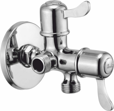 

Oleanna MC-15A Magic 2 In 1 Angle Valve With Wall Flange 2-Way Agular Stop Cock (Disc Fitting | Quarter Turn) Angle Cock Faucet(Wall Mount Installation Type)