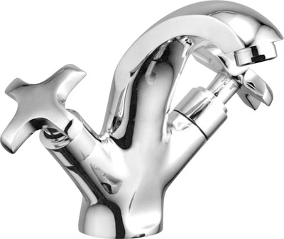 

Oleanna SA-12 Salsa Center Hole Basin Mixer With Connection Pipe With Hot & Cold Water Feature (Disc Fitting | Quarter Turn | Form Flow) Mixer Faucet(Vessel Installation Type)