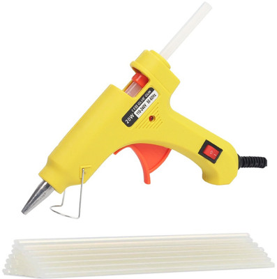 

OKASTA | Free 8 Stick | Leak Proof Heavy Hot Melt Glue Gun CODE-MINIY8 (Multi Color ) For Quick Repairs, Paper & Cloth High-Tech Professional Electronic Standard Temperature Corded Glue Gun(7 mm)