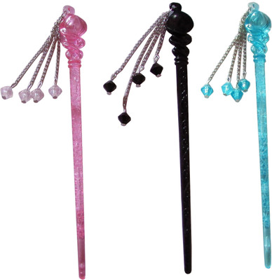 

Majik Stylish Combo of Multi Color Juda Sticks Bun Stick(Multicolor)
