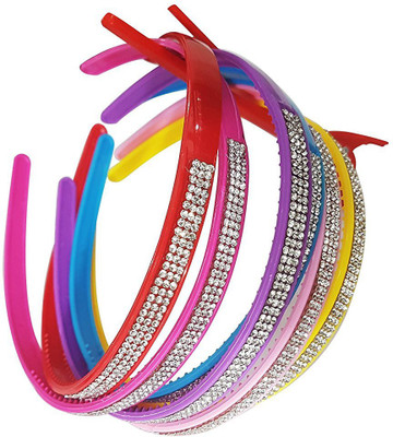 

Confidence Multicolor Hair Band Headband For, Teen Girls And Women, Set of 12 Hair Band(Multicolor)