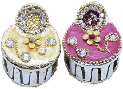 

M K Designs Hair Clutcher Set of 2 Small Size Hair Claw(Red, Gold)