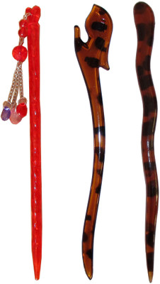 

Majik Stylish Combo of Multi Color Juda Sticks Bun Stick(Multicolor)