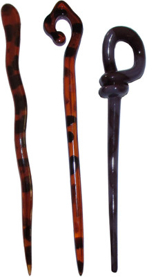 

Majik Golden Combo of Multi Color Juda Sticks Bun Stick(Multicolor)