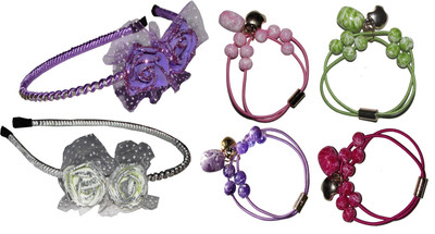 

Mipu Combo of Multi Color Hair Accessories Hair Accessory Set(Multicolor)