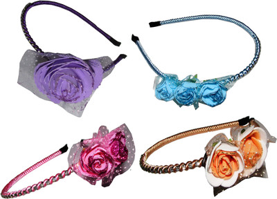 

Mipu Combo of Multi Color Hair Accessories Hair Band(Multicolor)