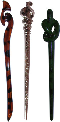 

Majik Stylish Combo of Multi Color Juda Sticks Bun Stick(Multicolor)