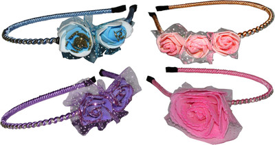 

Mipu Combo of Multi Color Hair Accessories Hair Band(Multicolor)