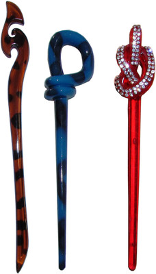 

Majik Stylish Combo of Multi Color Juda Sticks Bun Stick(Multicolor)
