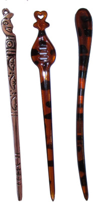 

Majik One Piece Combo of Multi Color Juda Sticks Bun Stick(Multicolor)
