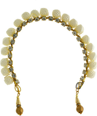 

Anuradha Art Jewellery Hair Gajara Bun Clip(White, Gold)