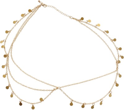 

Fayon Daily Casual Work Droplets and Multi Layer Chain Hair Chain(Gold)