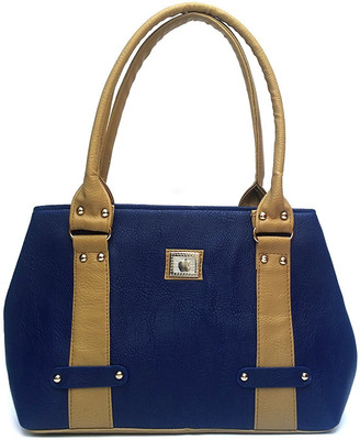 

Bizarre Vogue Hand-held Bag(Blue, Tan)