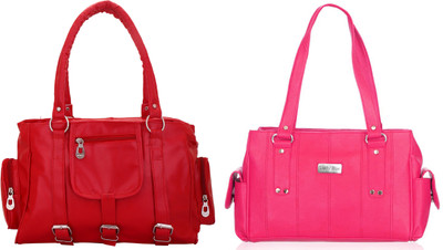 

Lady bar Shoulder Bag(Pink, Red)