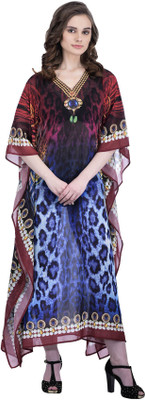 Trendif Graphic Print Poly Georgette Women Kaftan
