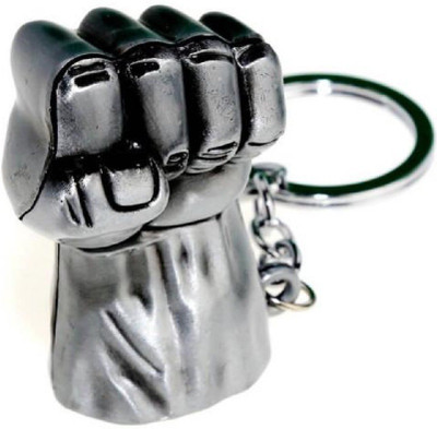 Toy Mela The incredibles AVENGERS Hulk Marvel Series Silver Hulk Hand Punch Metal Keyring / Keychain Key Chain