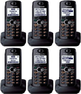 

Panasonic KTG Expandable upto 6 handset Cordless Landline Phone(Black)