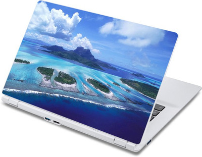 

ezyPRNT Island and Ocean Blue Landscape Nature (13 to 13.9 inch) Vinyl Laptop Decal 13