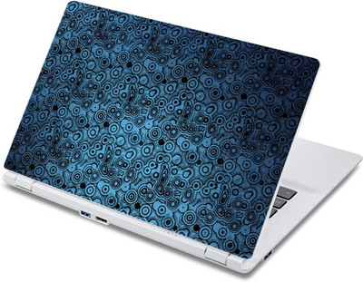 

ezyPRNT Blue Background Black Pattern (13 to 13.9 inch) Vinyl Laptop Decal 13