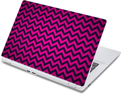 

ezyPRNT Pink and Black Zig-Zag Pattern (13 to 13.9 inch) Vinyl Laptop Decal 13